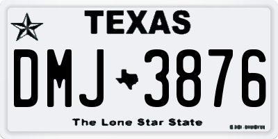 TX license plate DMJ3876