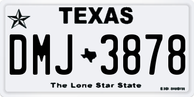 TX license plate DMJ3878