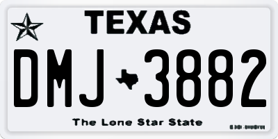 TX license plate DMJ3882