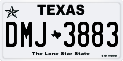 TX license plate DMJ3883
