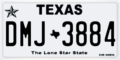 TX license plate DMJ3884