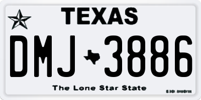 TX license plate DMJ3886