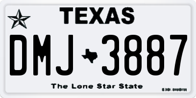 TX license plate DMJ3887