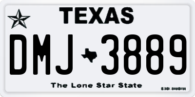TX license plate DMJ3889