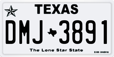TX license plate DMJ3891