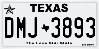 TX license plate DMJ3893