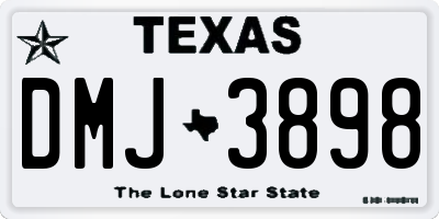 TX license plate DMJ3898