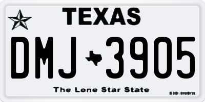 TX license plate DMJ3905