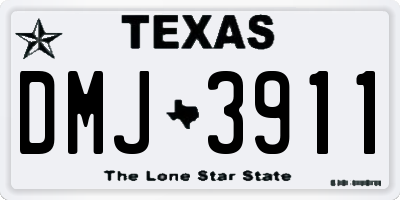 TX license plate DMJ3911