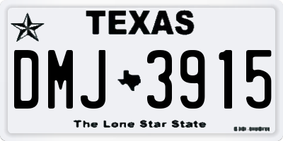 TX license plate DMJ3915