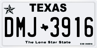 TX license plate DMJ3916