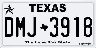 TX license plate DMJ3918