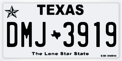 TX license plate DMJ3919