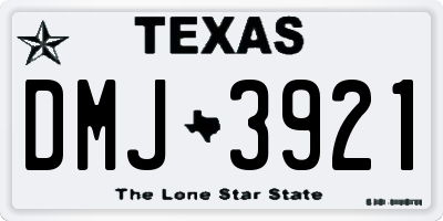 TX license plate DMJ3921