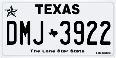 TX license plate DMJ3922