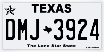 TX license plate DMJ3924
