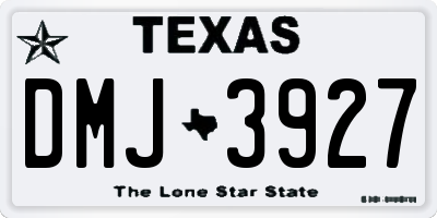 TX license plate DMJ3927
