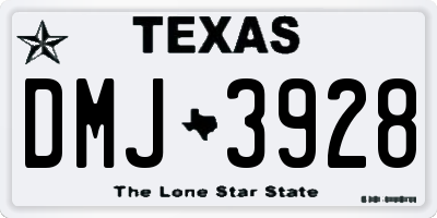 TX license plate DMJ3928