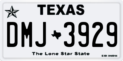 TX license plate DMJ3929