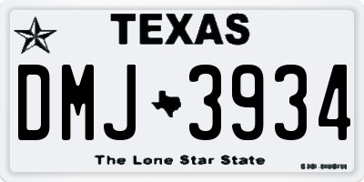 TX license plate DMJ3934