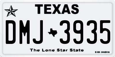 TX license plate DMJ3935
