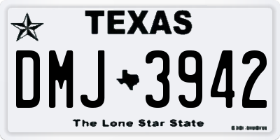 TX license plate DMJ3942