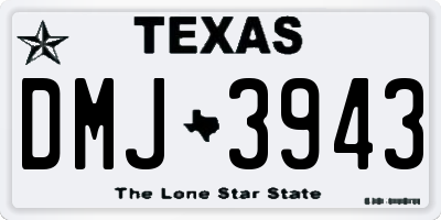 TX license plate DMJ3943