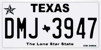 TX license plate DMJ3947