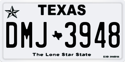 TX license plate DMJ3948