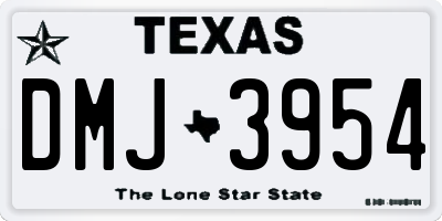 TX license plate DMJ3954