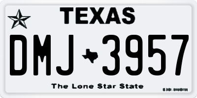 TX license plate DMJ3957