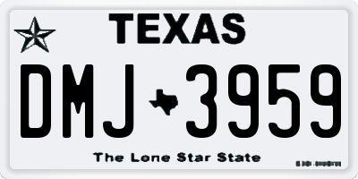 TX license plate DMJ3959