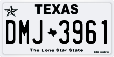 TX license plate DMJ3961