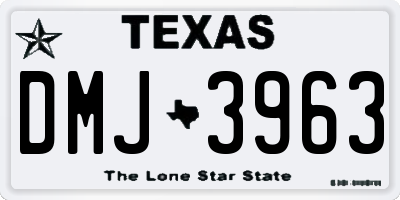 TX license plate DMJ3963