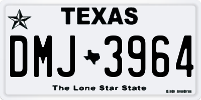 TX license plate DMJ3964