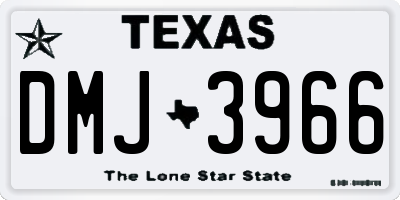 TX license plate DMJ3966