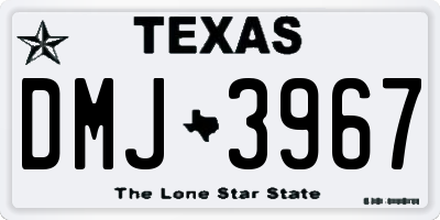TX license plate DMJ3967