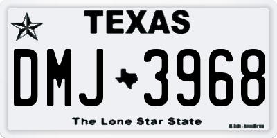 TX license plate DMJ3968