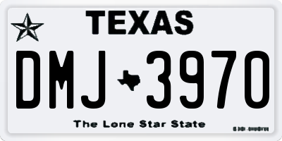 TX license plate DMJ3970