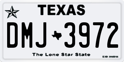 TX license plate DMJ3972