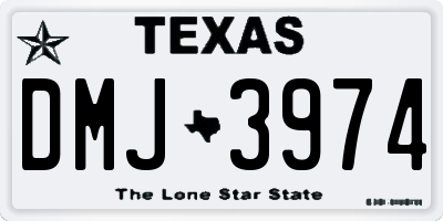 TX license plate DMJ3974