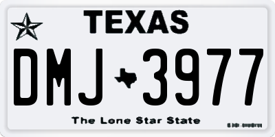 TX license plate DMJ3977