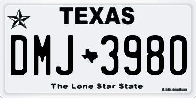 TX license plate DMJ3980