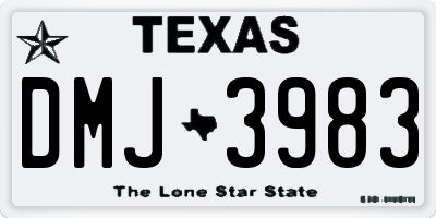 TX license plate DMJ3983
