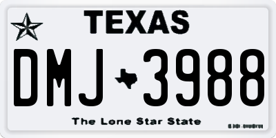 TX license plate DMJ3988