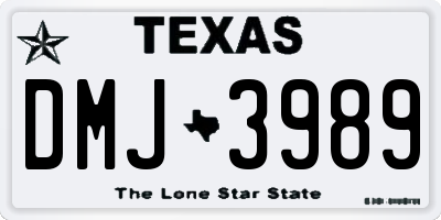 TX license plate DMJ3989