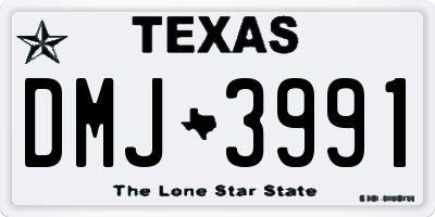 TX license plate DMJ3991