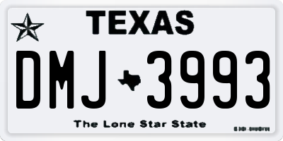 TX license plate DMJ3993
