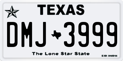 TX license plate DMJ3999