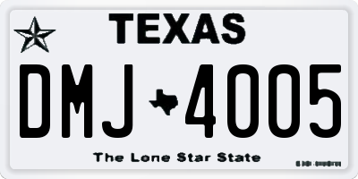 TX license plate DMJ4005
